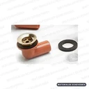 Codo sopapa para bañera 40 mm cromado