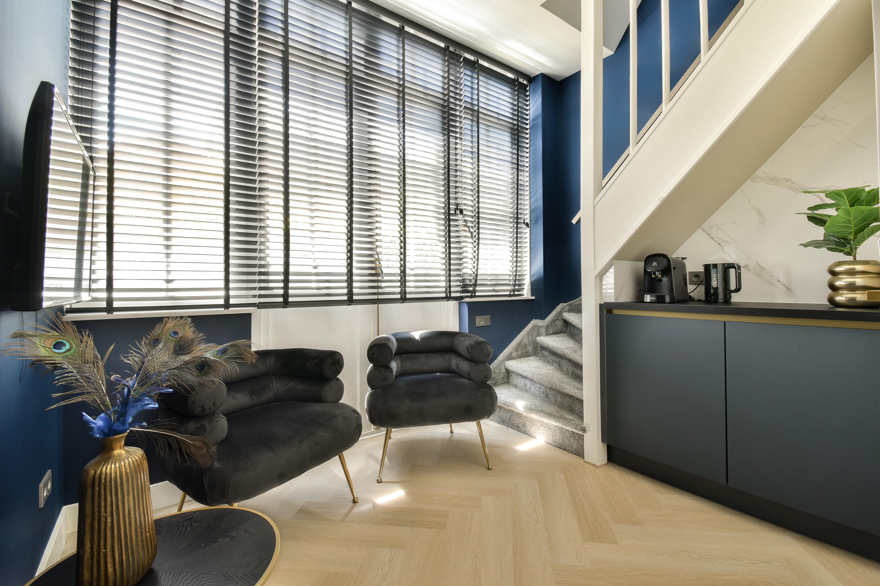 Contact section image featuring a modern interior design space.