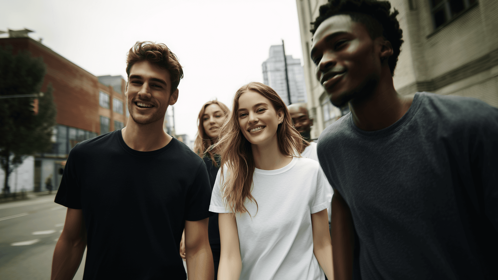 image of people happily posing for a picture up a mountain