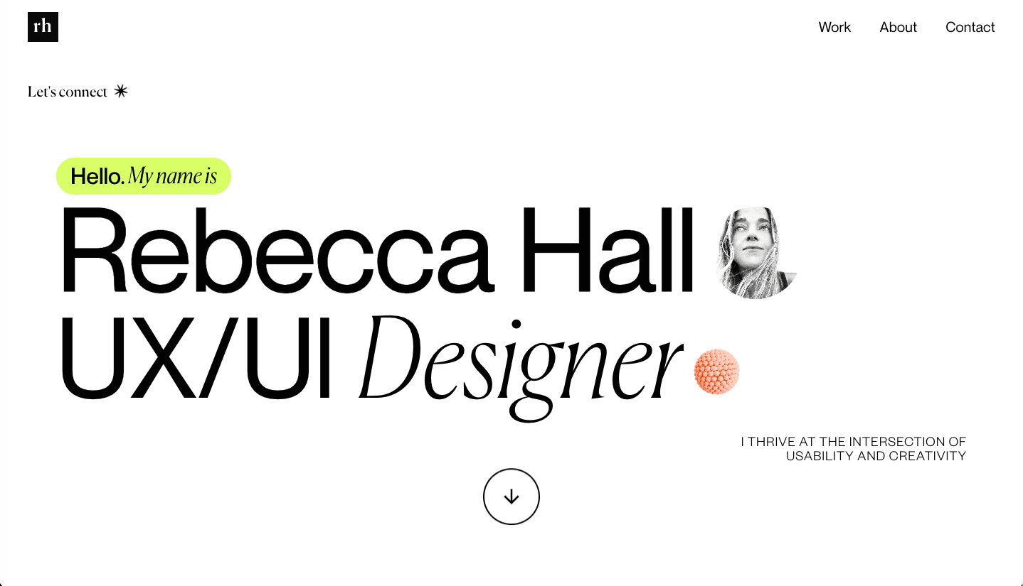 Rebecca Hall · UX/UI Design · Product Design