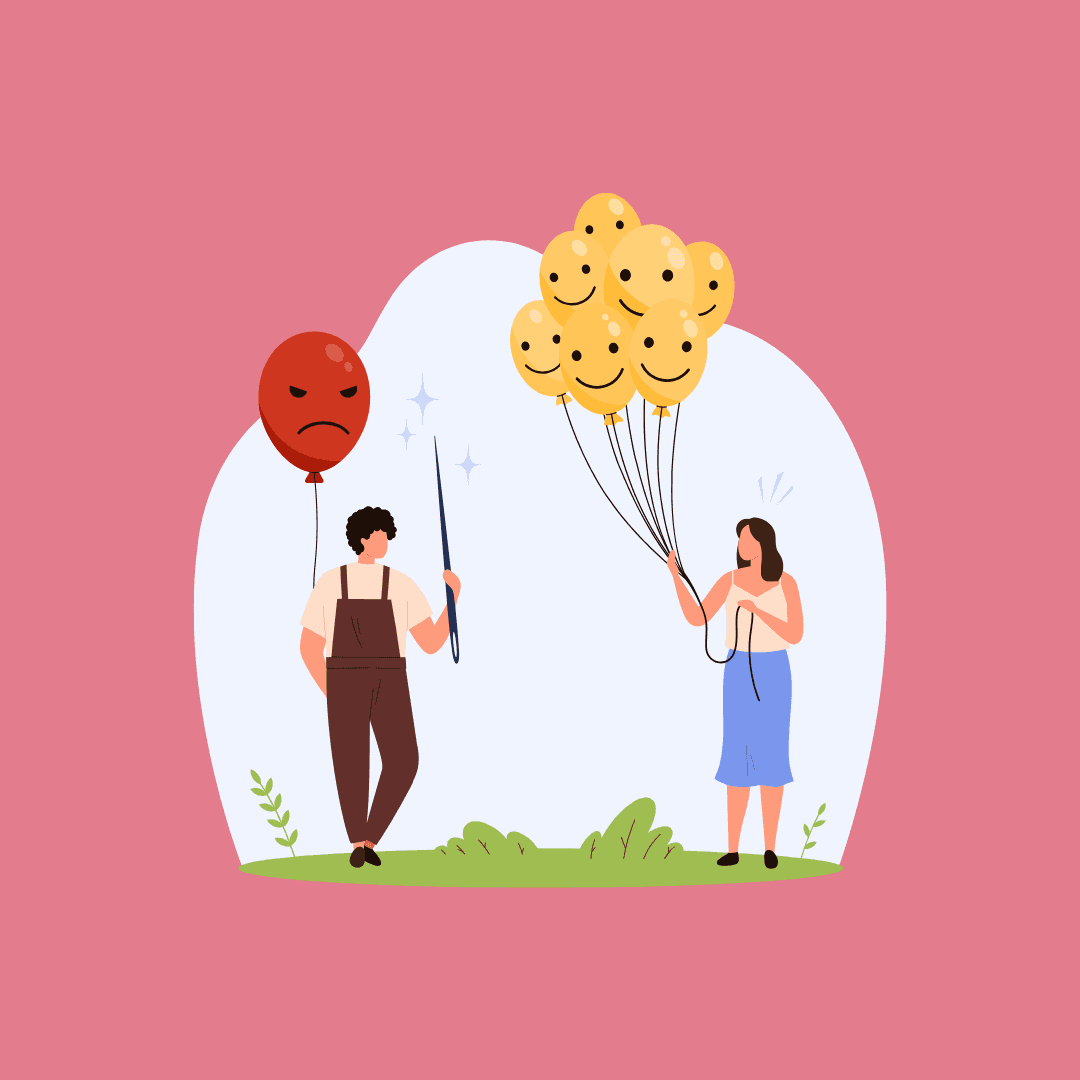 A couple. One self sabotaging the date. 