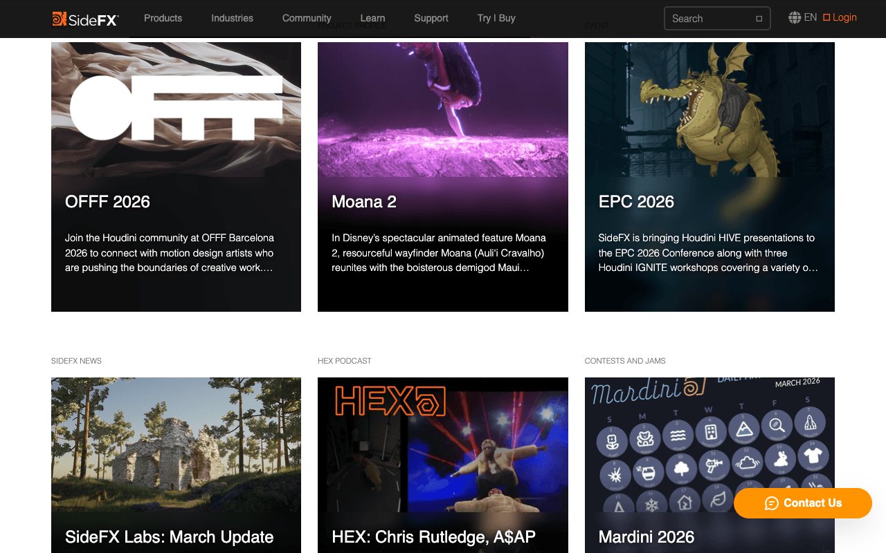 Houdini екранна снимка