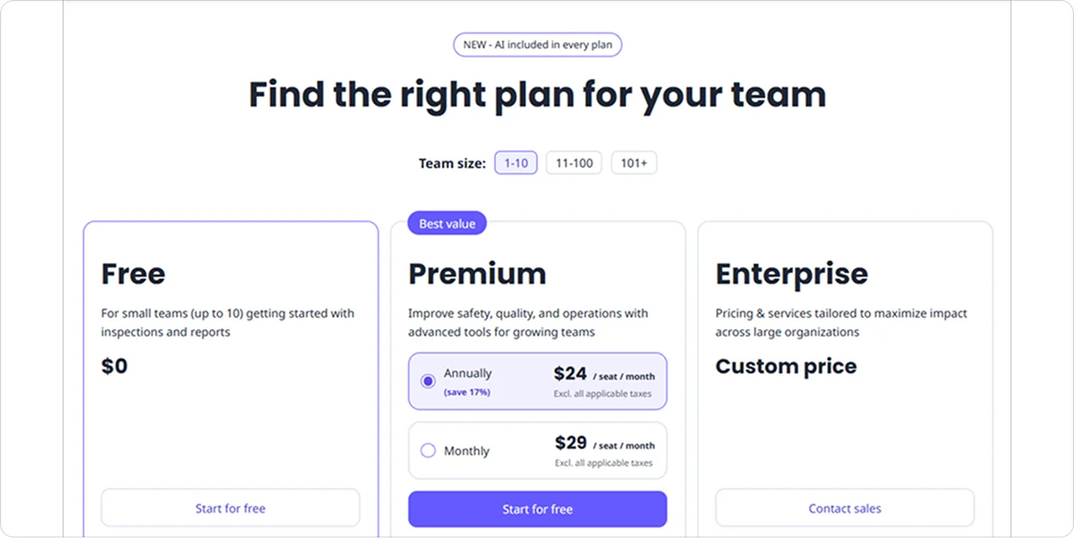 SafetyCulture pricing