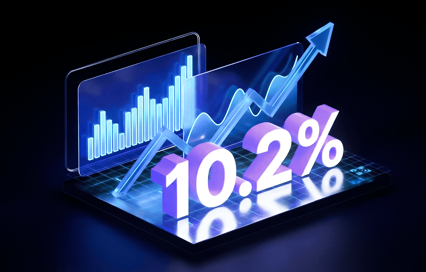 A blue and green spiral on a black background