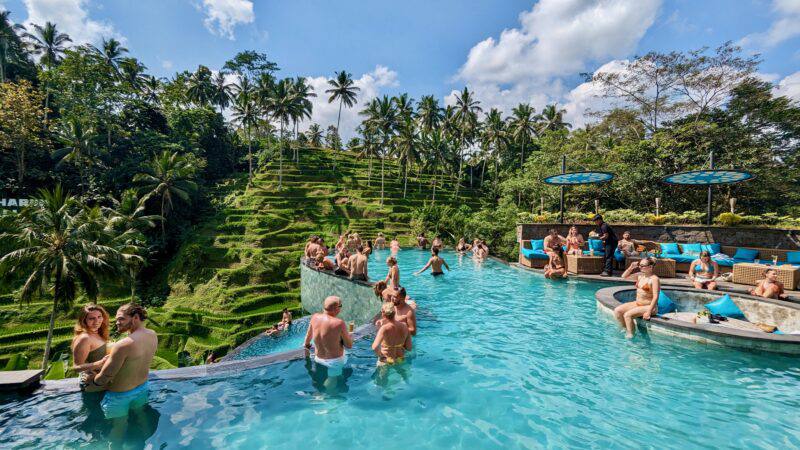 Man doing stunt at beach