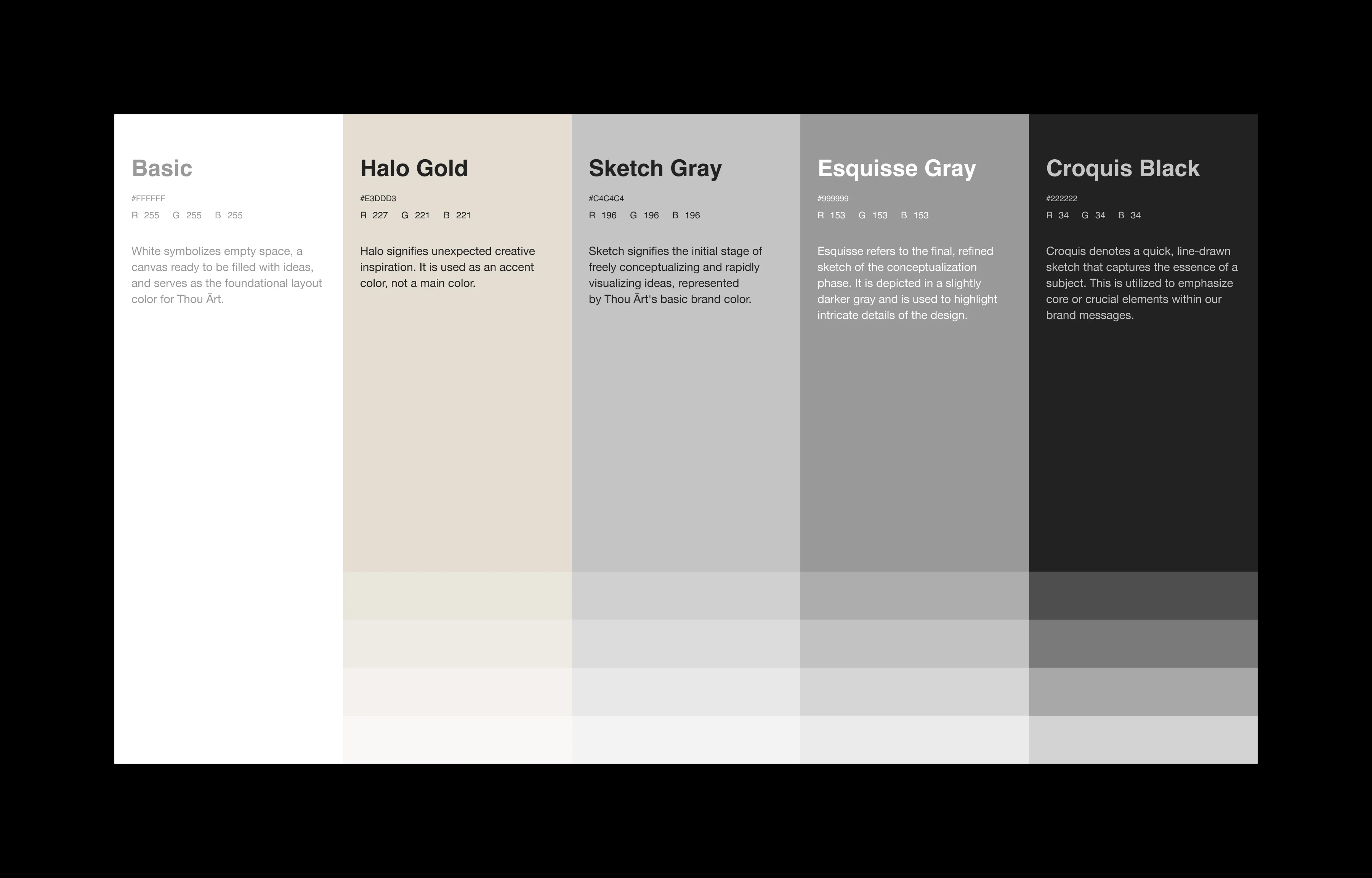 Carefully curated art-inspired color palette.