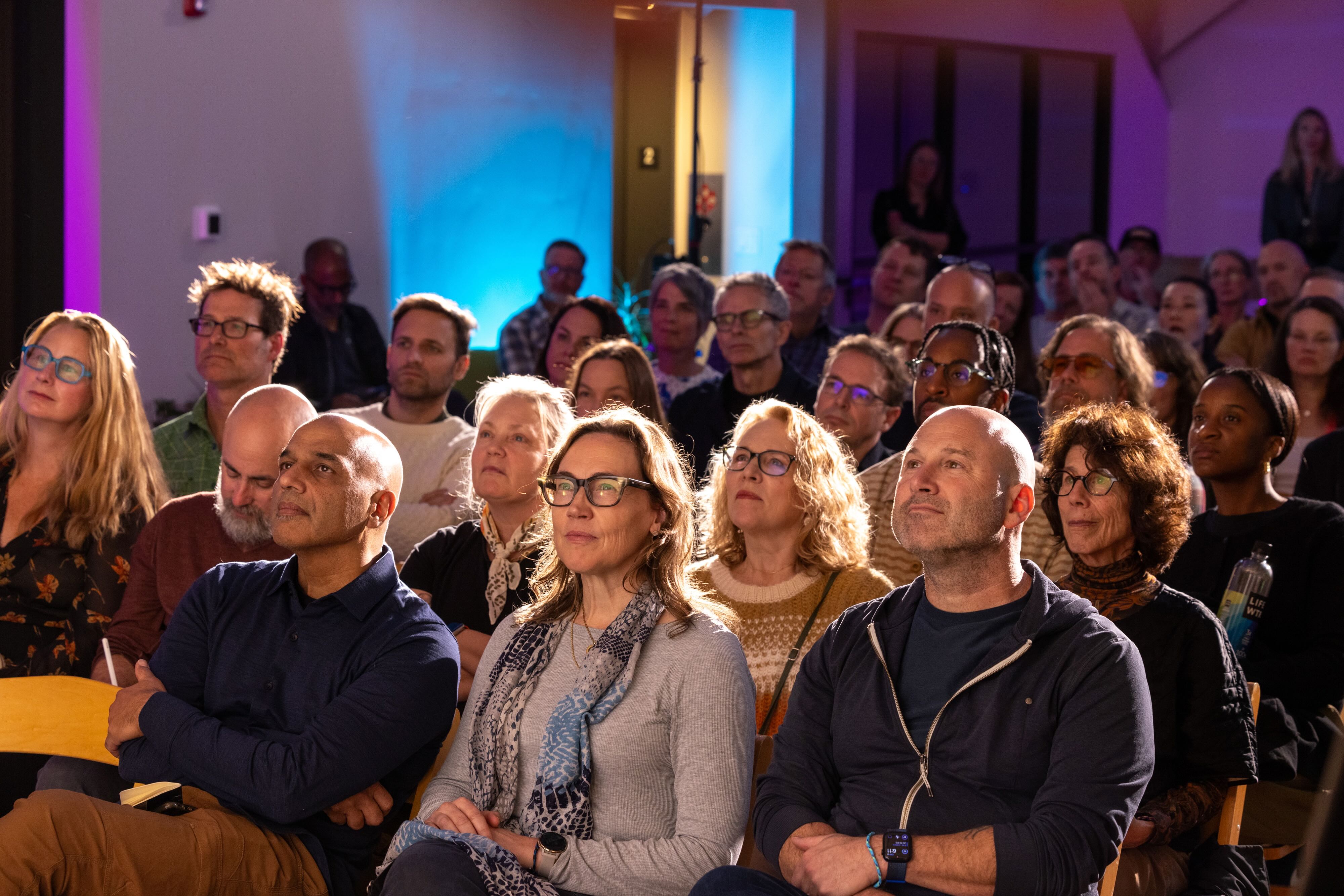The crowd listening to a talk at the Artificiality Summit 2024