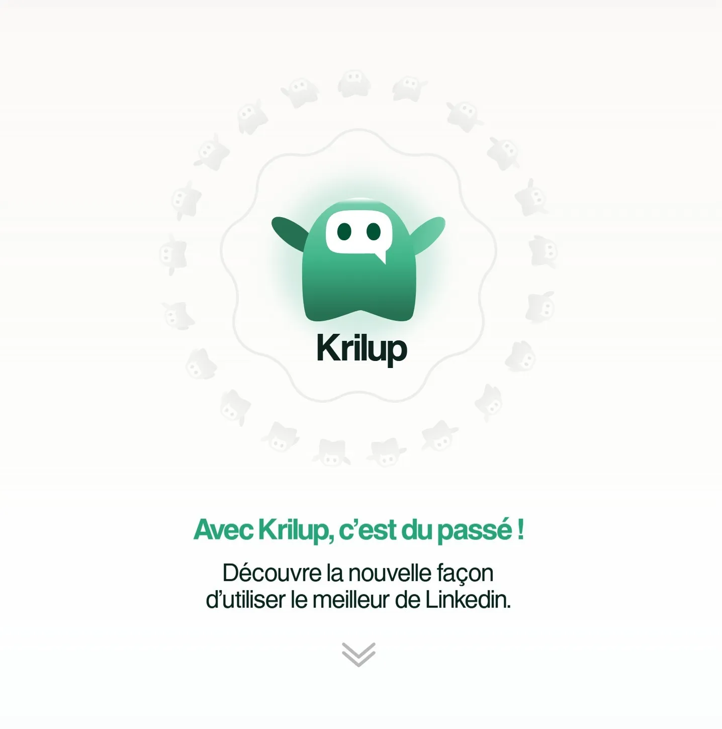 section transition landing page krilup