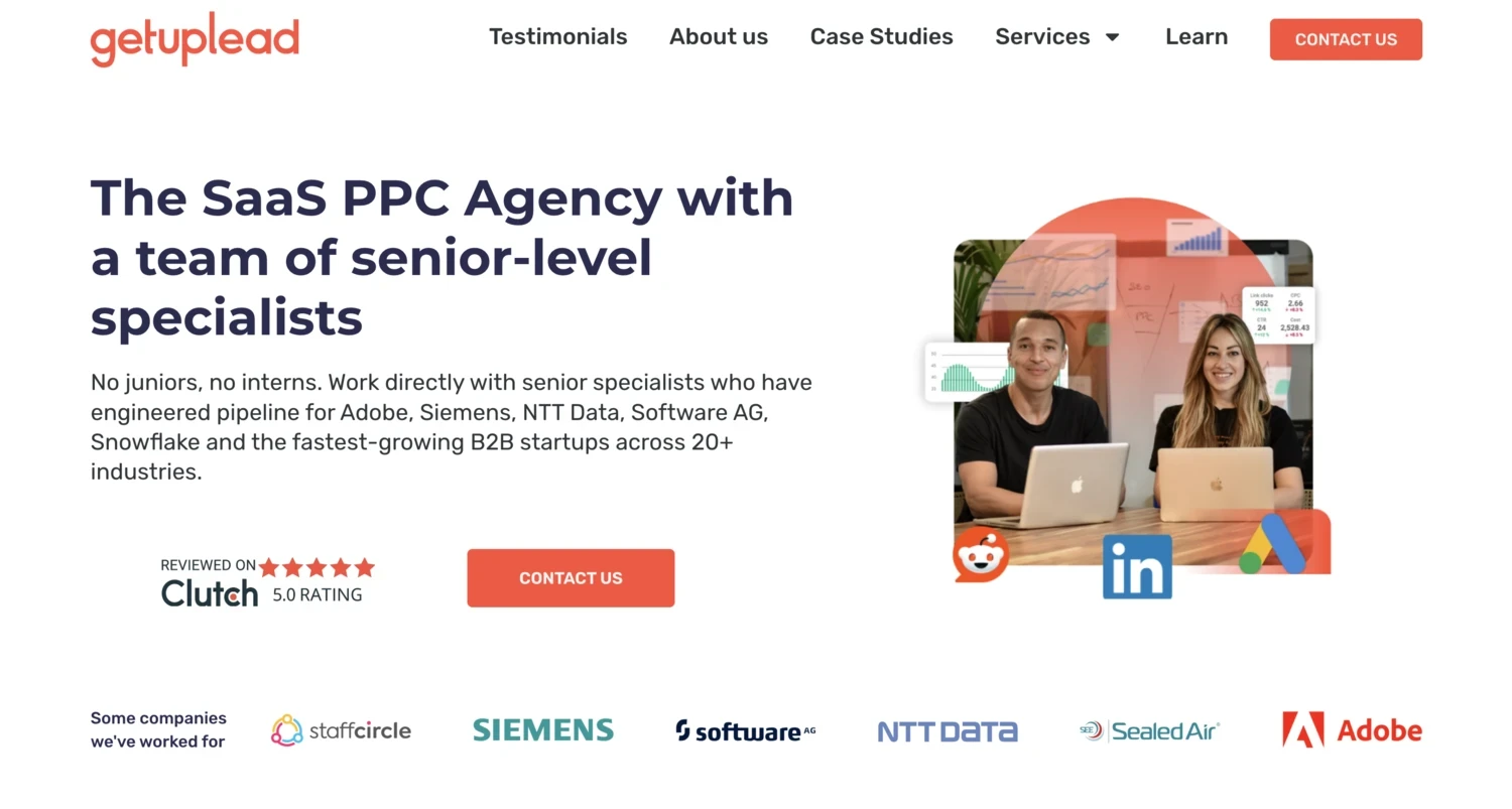 getuplead agency homepage