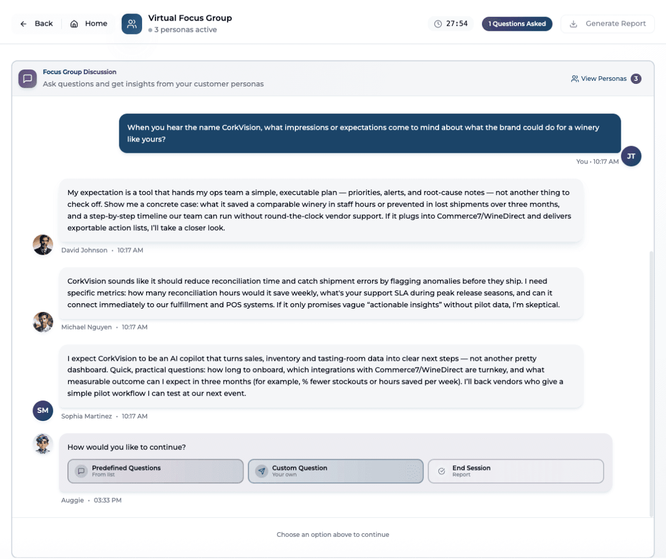 Focus Group Interface