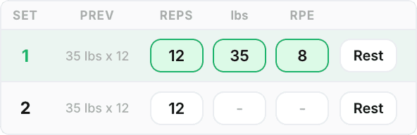 Client workout session detail in FitCentral
