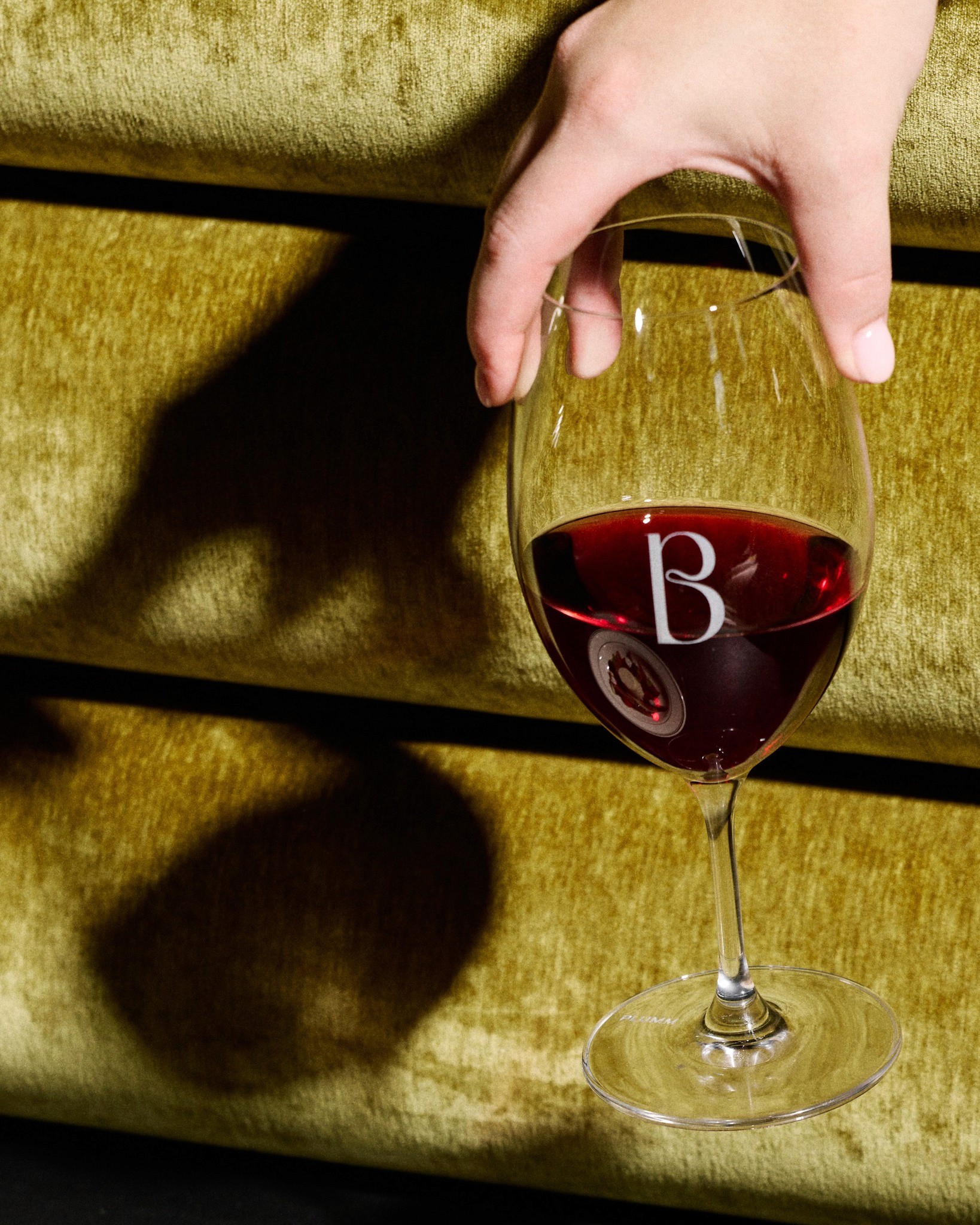 Bos Branding on Wine Glass