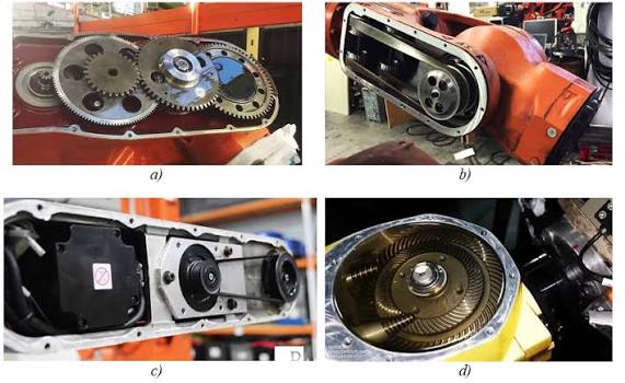 Intermediate transmissions from actuator to joint gearbox