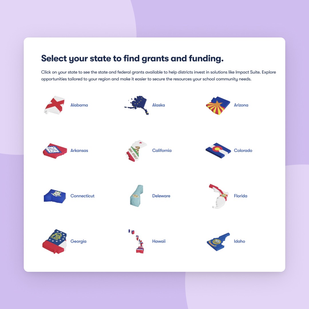 An image of a computer showing the safety training library of the Impact Suite software. People can click on the button below and be taken to the webpage where each training is laid out in more detail. Adinistrators can see what trainings are offered by Impact Suite.