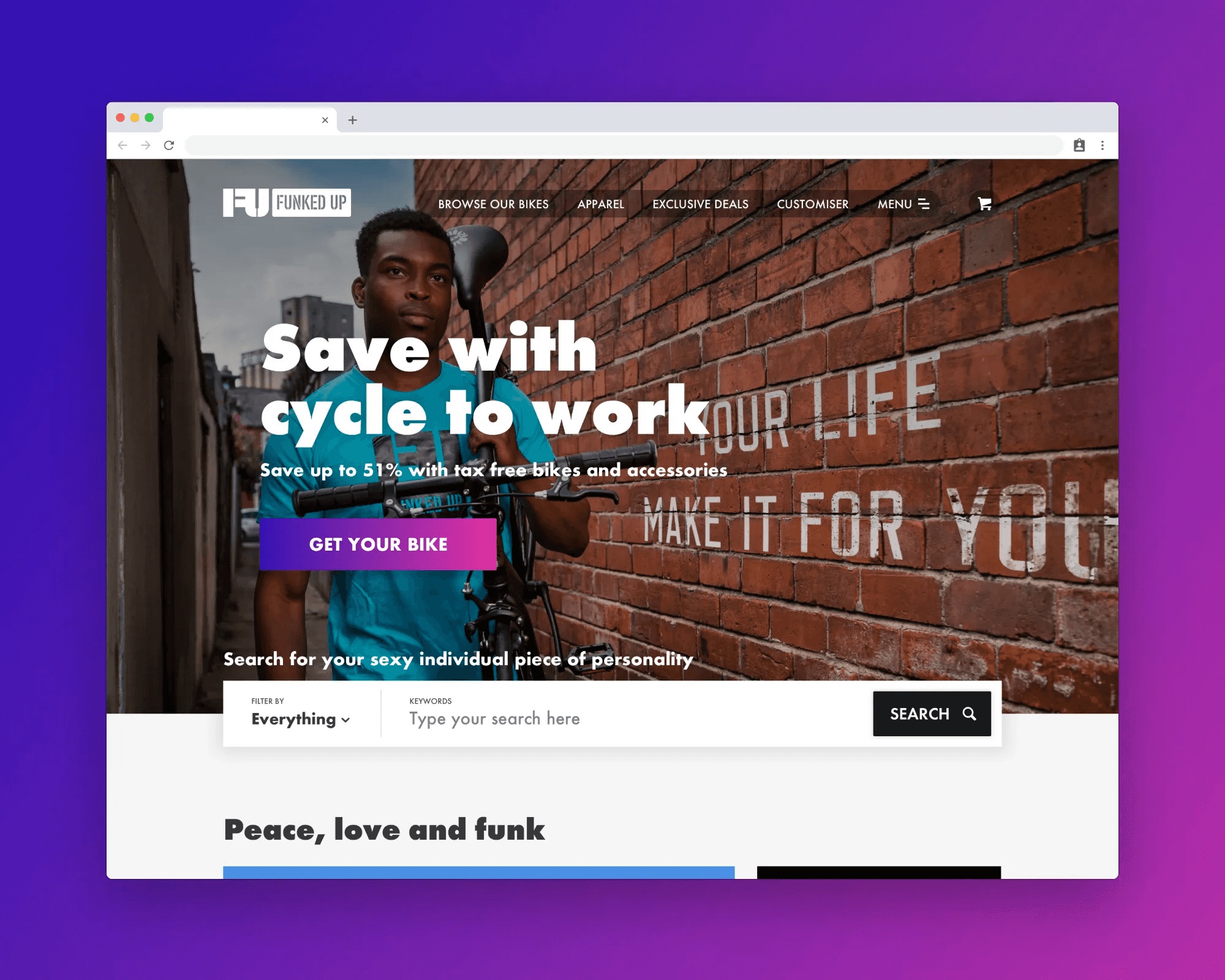 The 1 hour redesigned version of the homepage