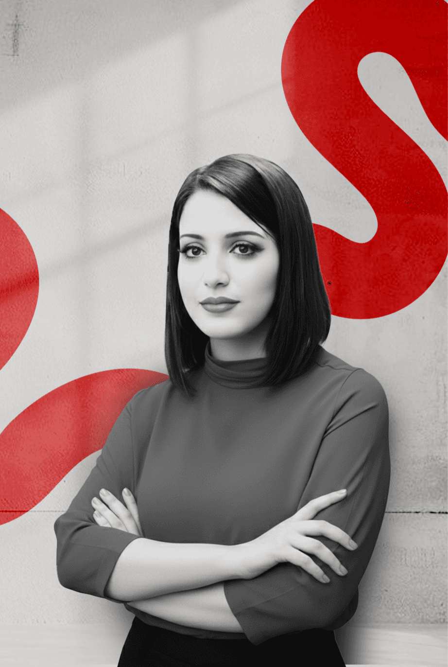 Portrait  of a young 3D character with glasses