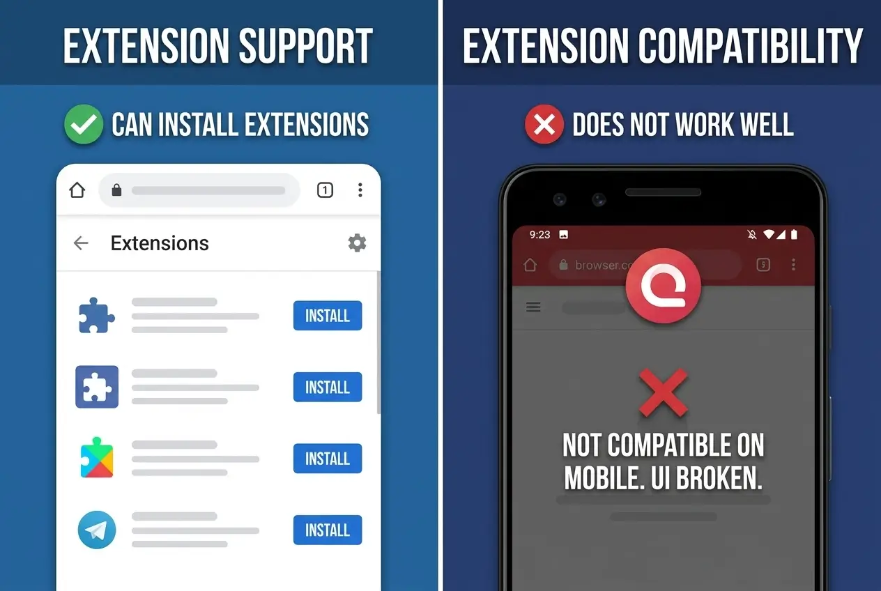 Chrome Extension on Android mobile