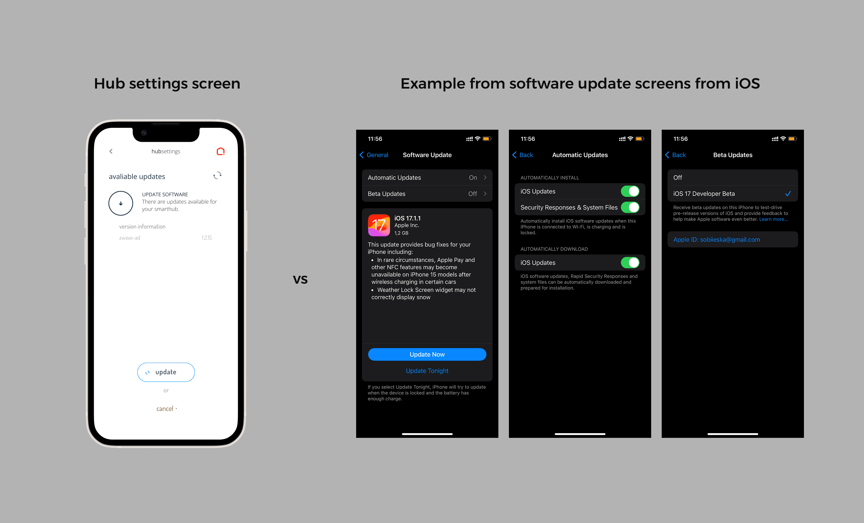 Phone mockups with the app filter