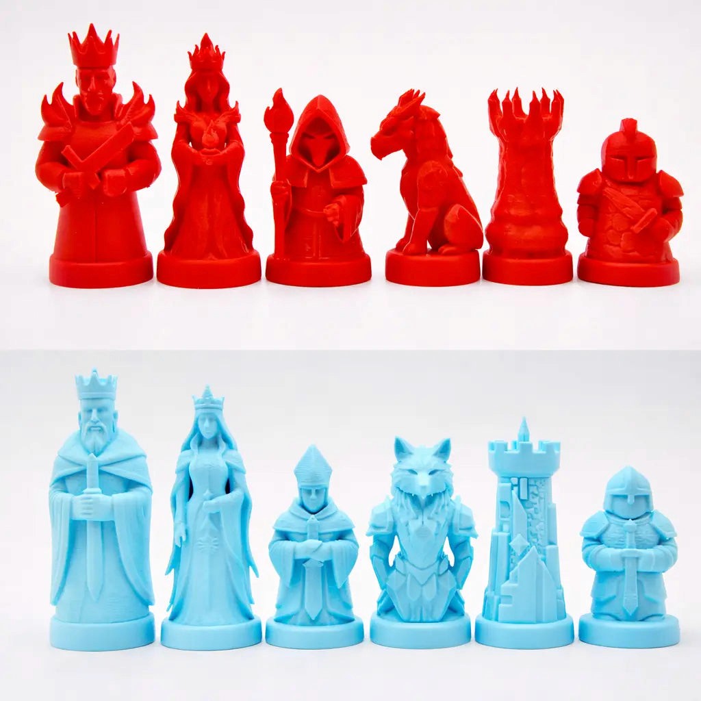 Ateş ve Buz Temalı Satranç Takımı