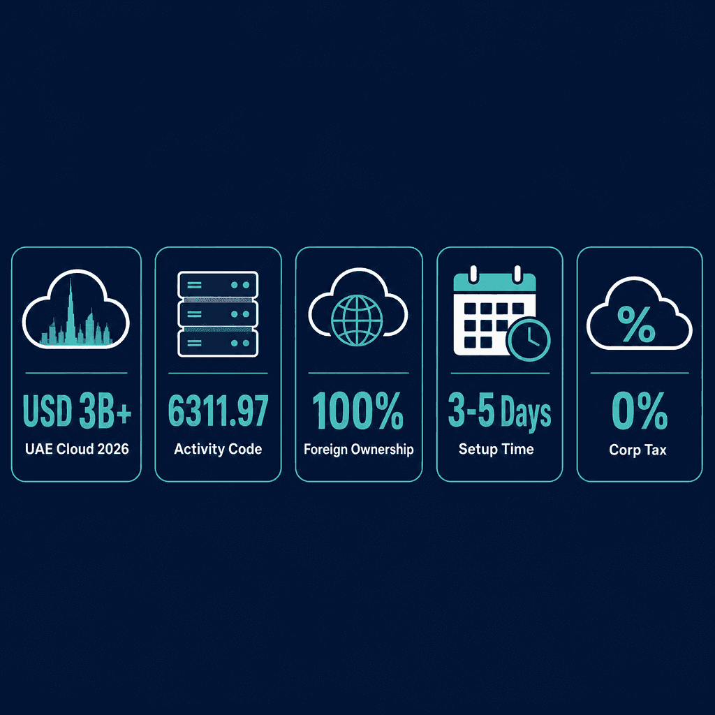 Infographic: Cloud Service & Datacenters Providers Business License in Dubai
