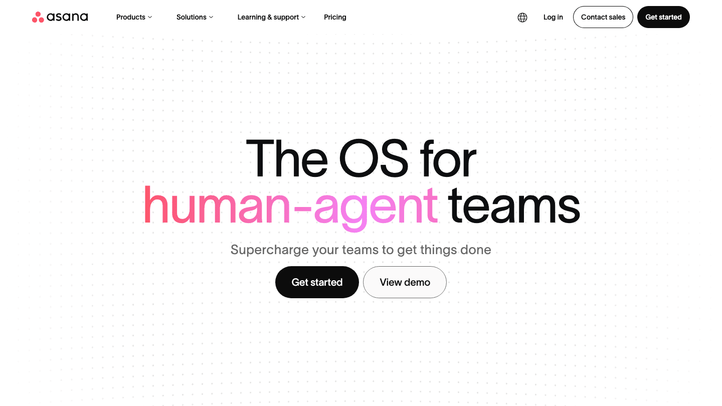 Asana work management screenshot