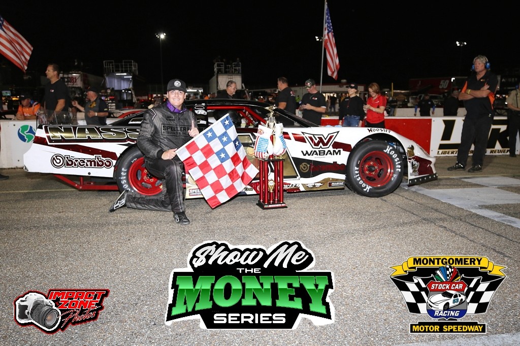Stephen Nasse In Victory Lane Celebrating his win at Montgomery Motor Speedway For The Rumble By The RIver