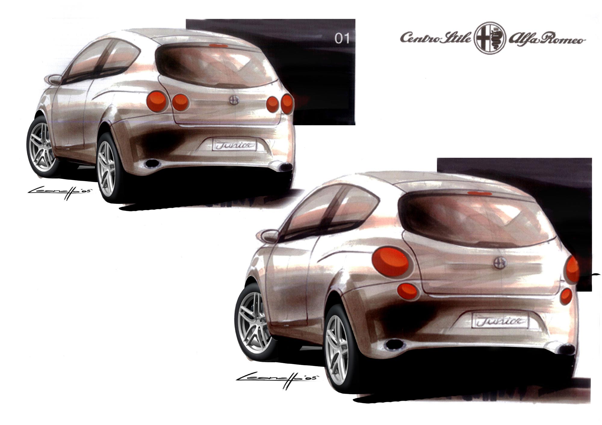 Alfa Romeo MiTo early design sketches