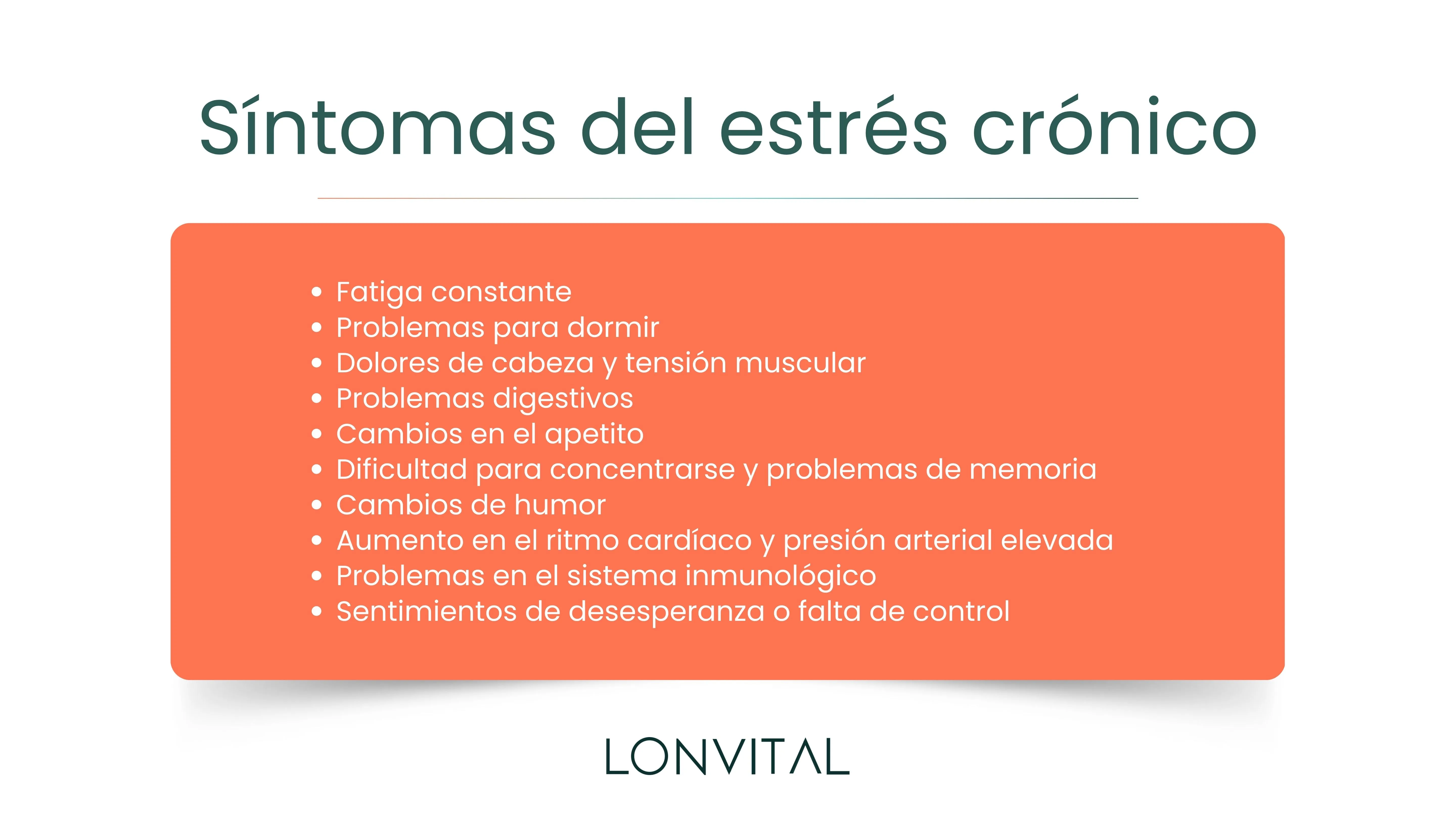 Síntomas del estrés crónico