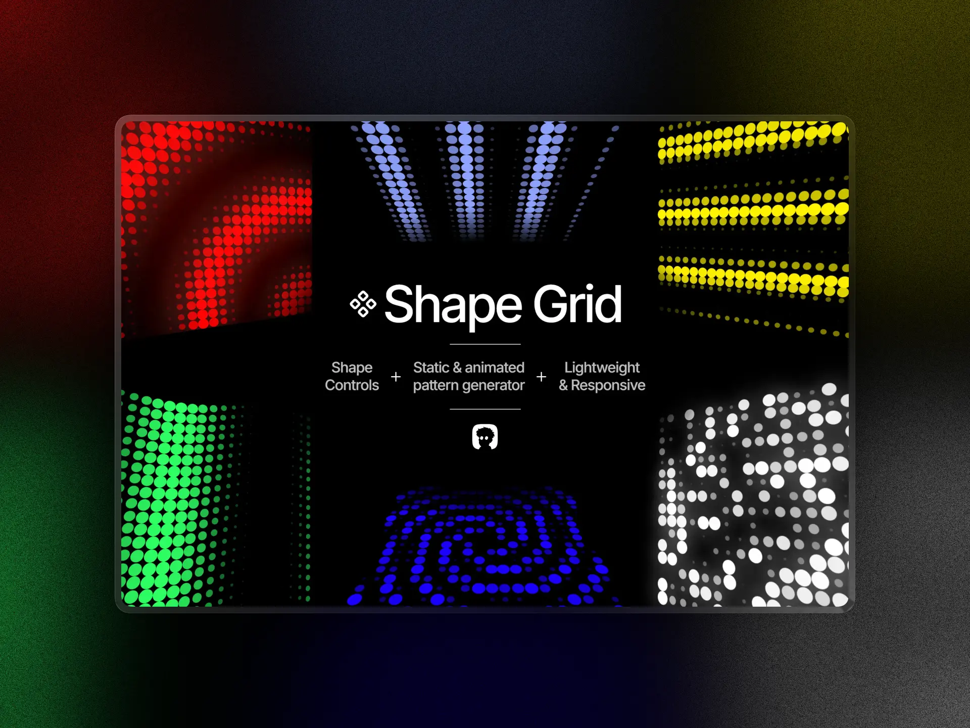 Shape Grid Framer component preview: animated grid pattern generator