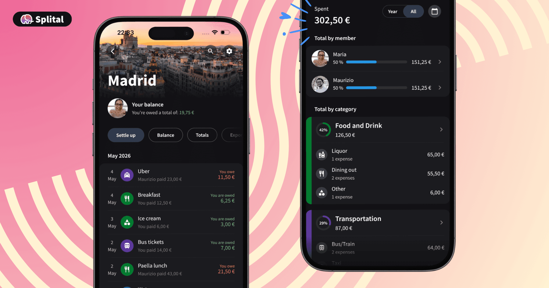 Splital spending app translated with Tolgee. 
