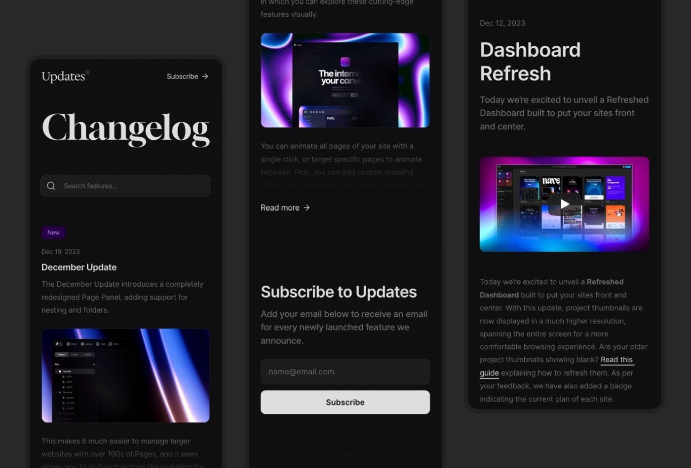 Updates