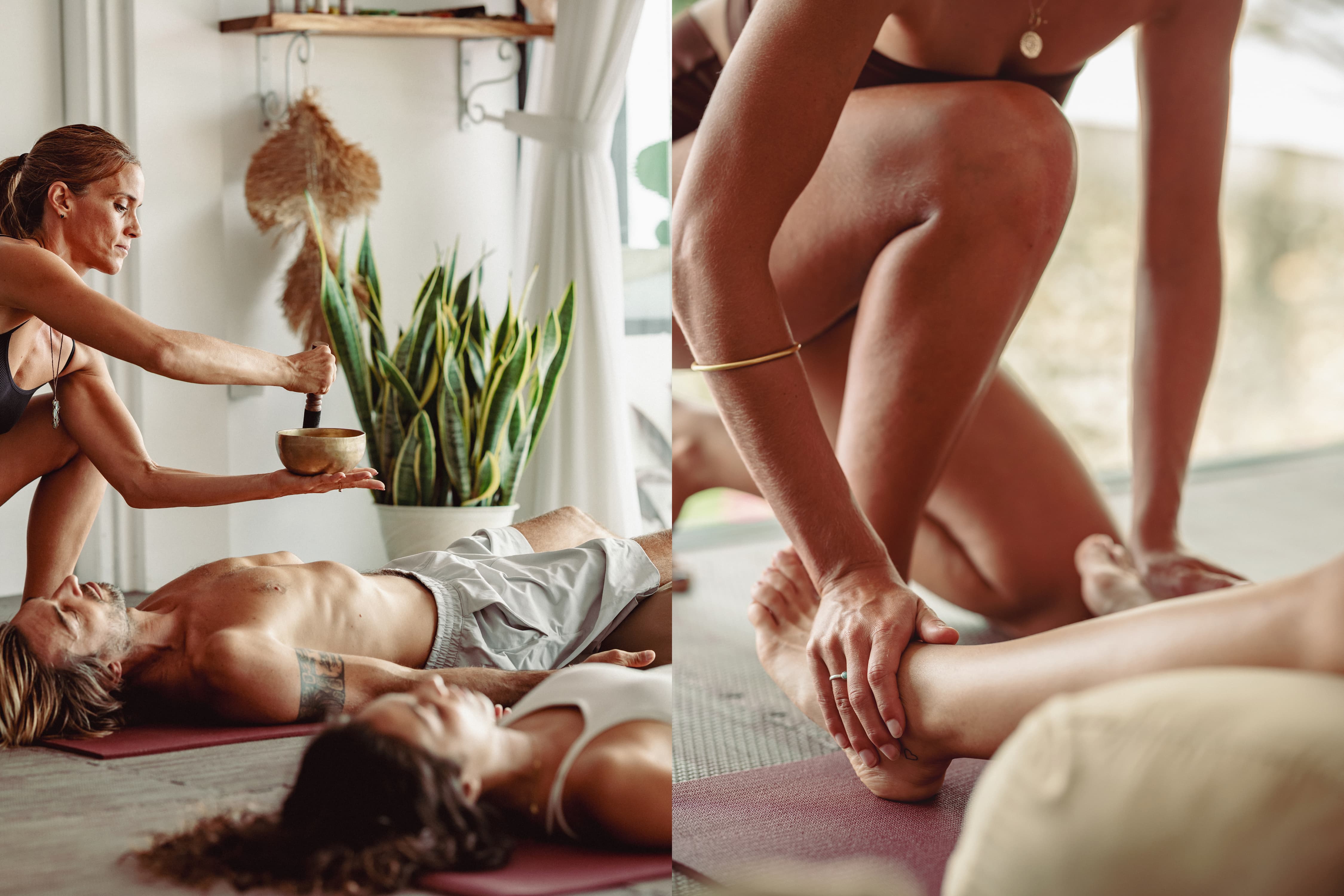 Hands on yoga adjustment Bali