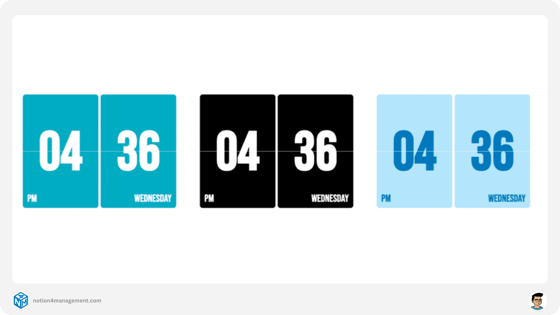 Retro Notion Clock Widget