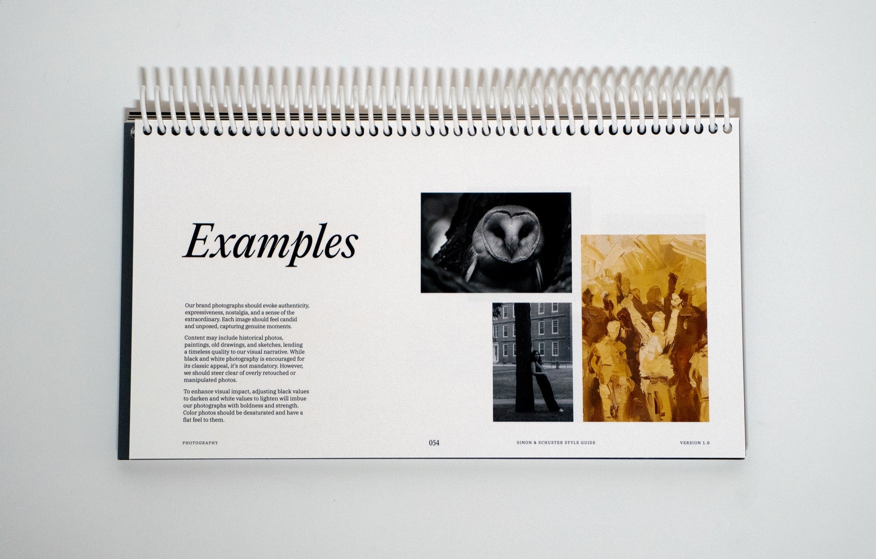 Simon & Schuster brand guidelines spread 53