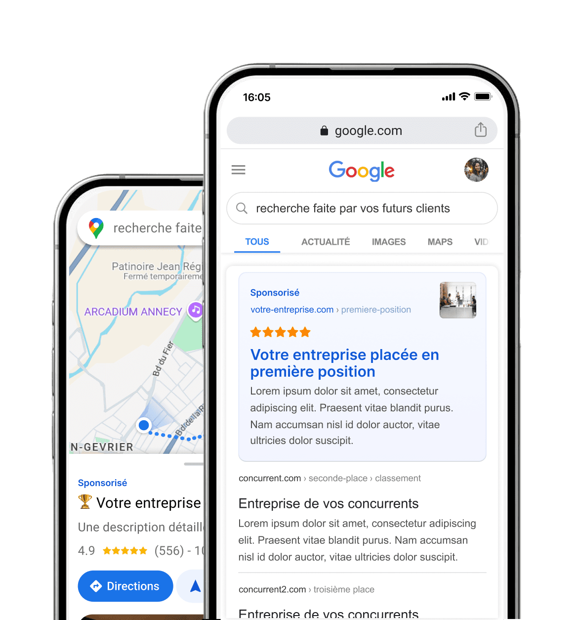 smartphone recherche google