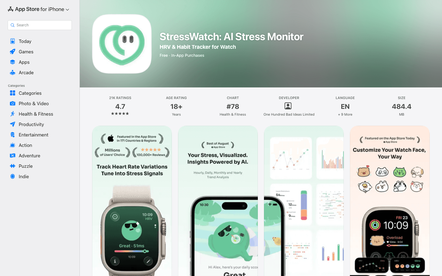 StressWatch AI stress monitor