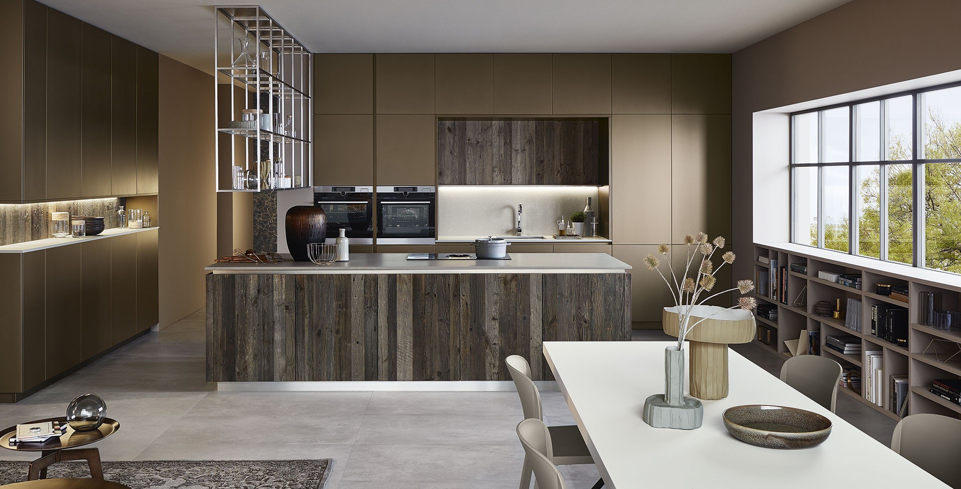 Lounge Shellsystem Metallo Liquido Bronzo 685 / Abete Ossidato 447