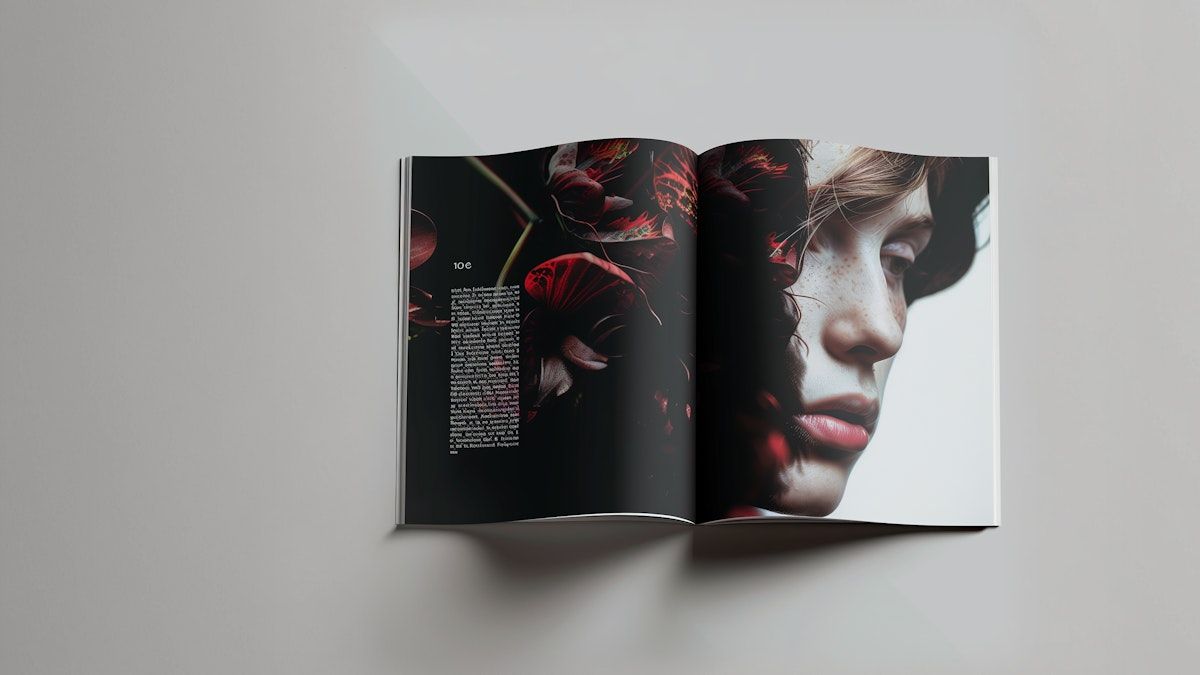 Moody Portrait in Magazine