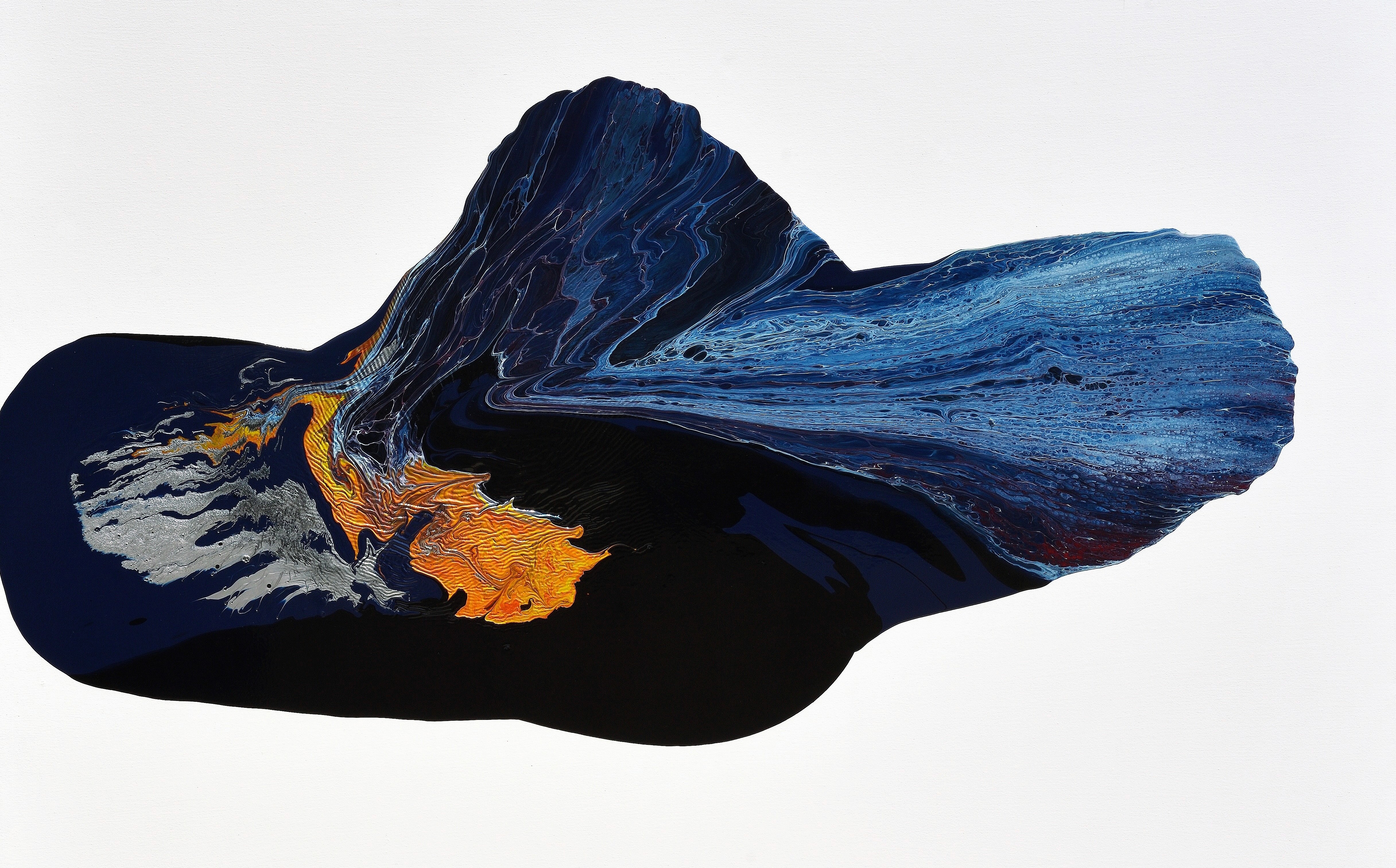 herd of sheep on road painting