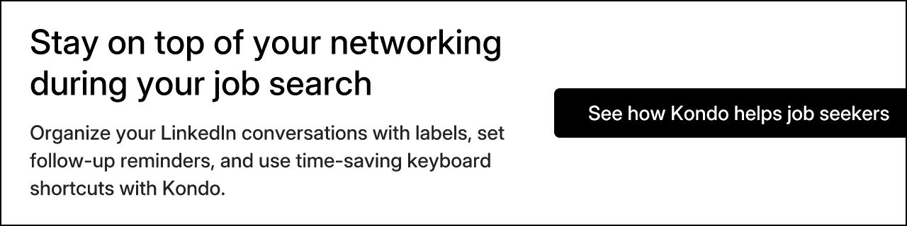 Stay on top of your networking during your job search
