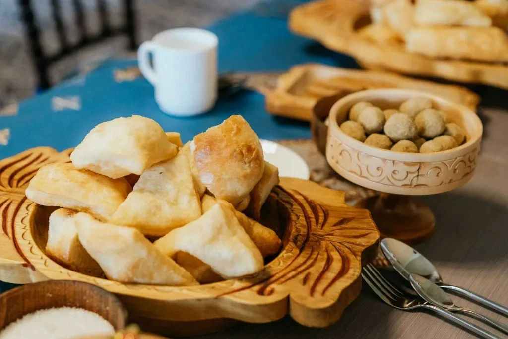 Traditional fried bread pastries