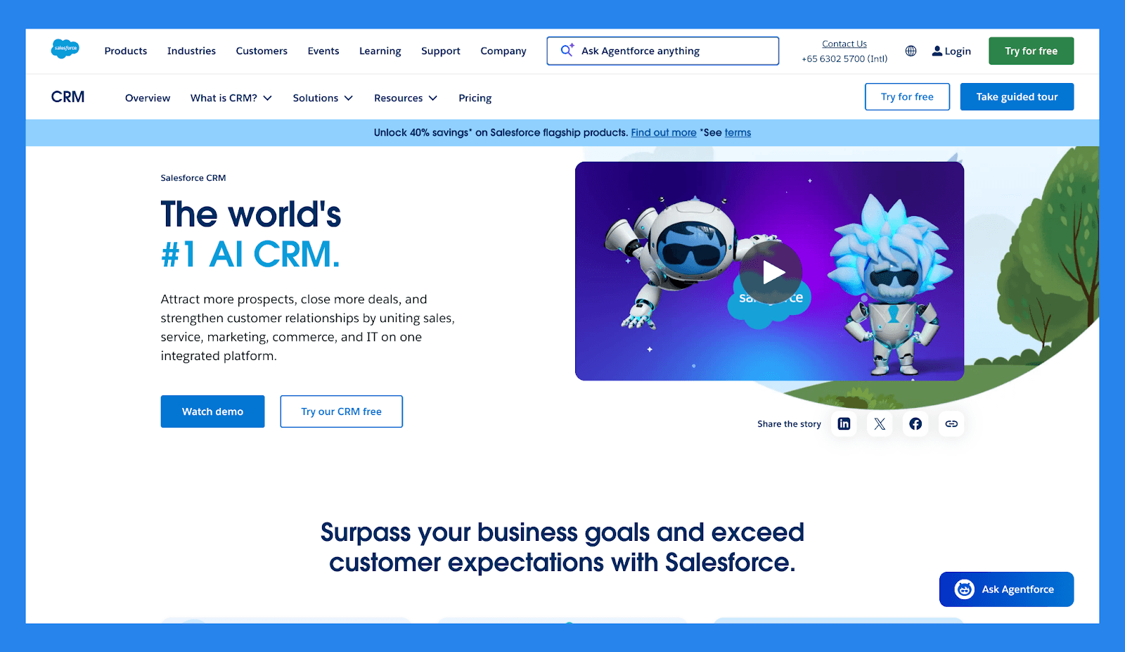 Salesforce – Enterprise-grade CRM built for complex sales organizations with highly customizable workflows