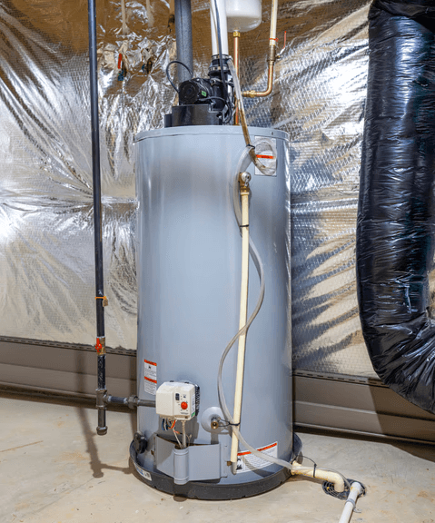 New boiler installation in a Toronto home basement with insulated piping