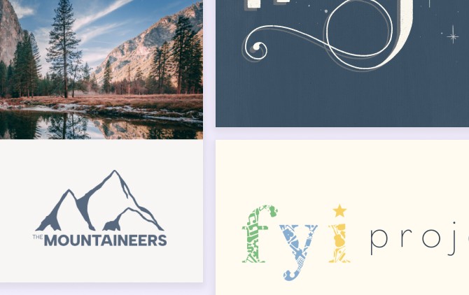 On the left, the Mountaineers logo and imagery. Bottom right, the FYI-Project logo. On the top right, a curlicue.