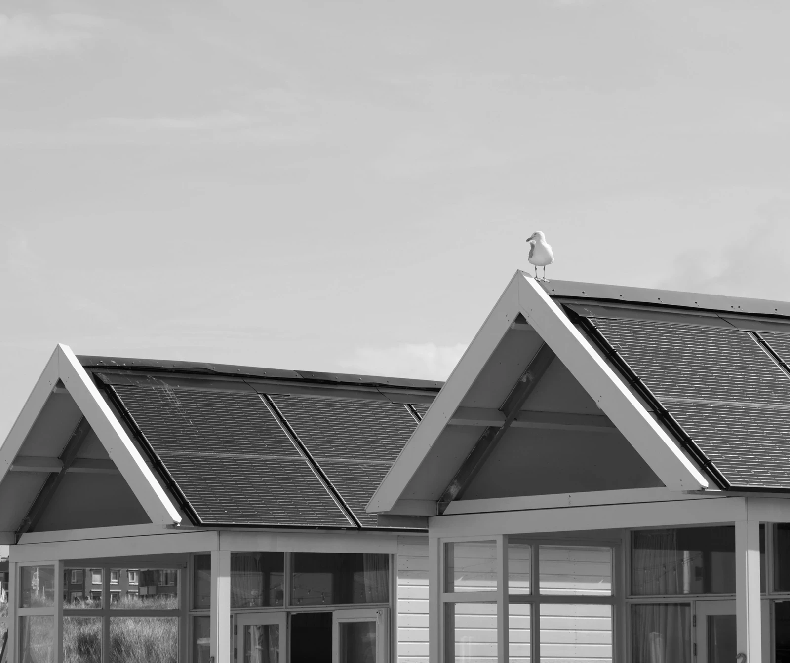 Solarzellen auf Häuser