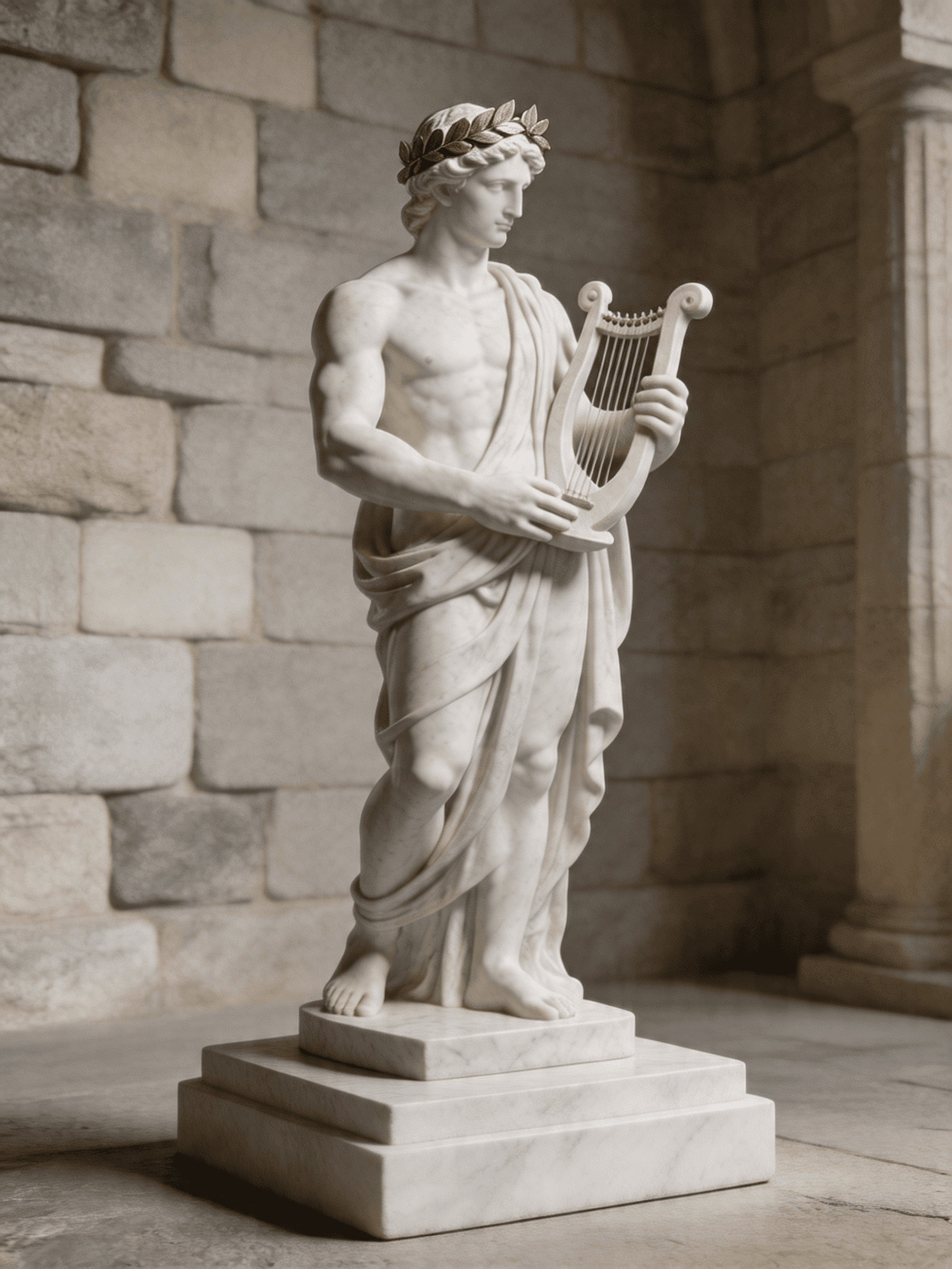 A fashion-forward portrait of a person wearing a shimmering, iridescent liquid-silver garment with a matching holographic veil obscuring their face, set against a muted blue-gray background.