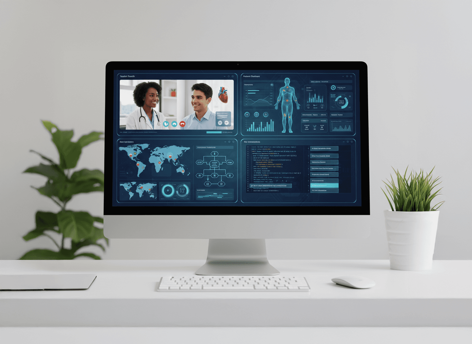 “Library of reusable healthcare UI components including patient cards, forms, charts, and clinical workflow modules.”