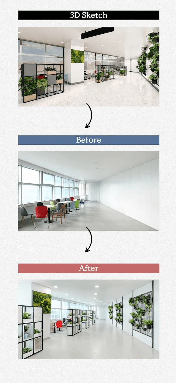 도청 로비 실내조경