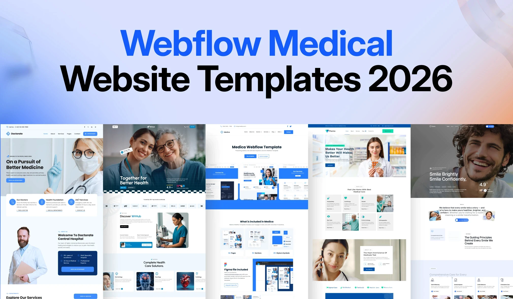 Thumbnail showing the best webflow medical website