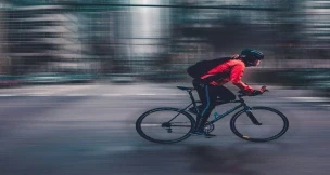 person riding nbicycle
